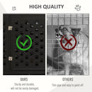 45" Paw Pattern Steel Dog Crate with Castors - Seasonal Overstock