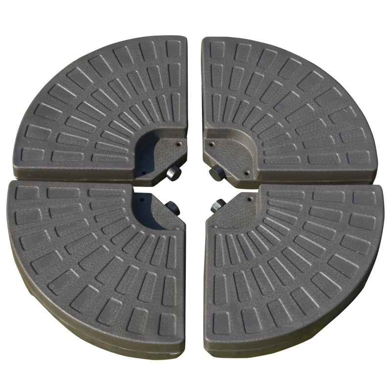 4pc Umbrella Base Plate Weights for Cantilever and Offset Umbrellas up to 220lbs Fill Weight - Seasonal Overstock