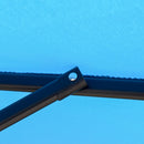 Patio Umbrella, 9ft Offset Cantilever Patio Umbrella with Easy Tilt Adjust - Blue - Seasonal Overstock