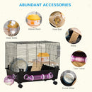 Hamster Cage Kit with Exercise Wheel & Tube - Black - Seasonal Overstock