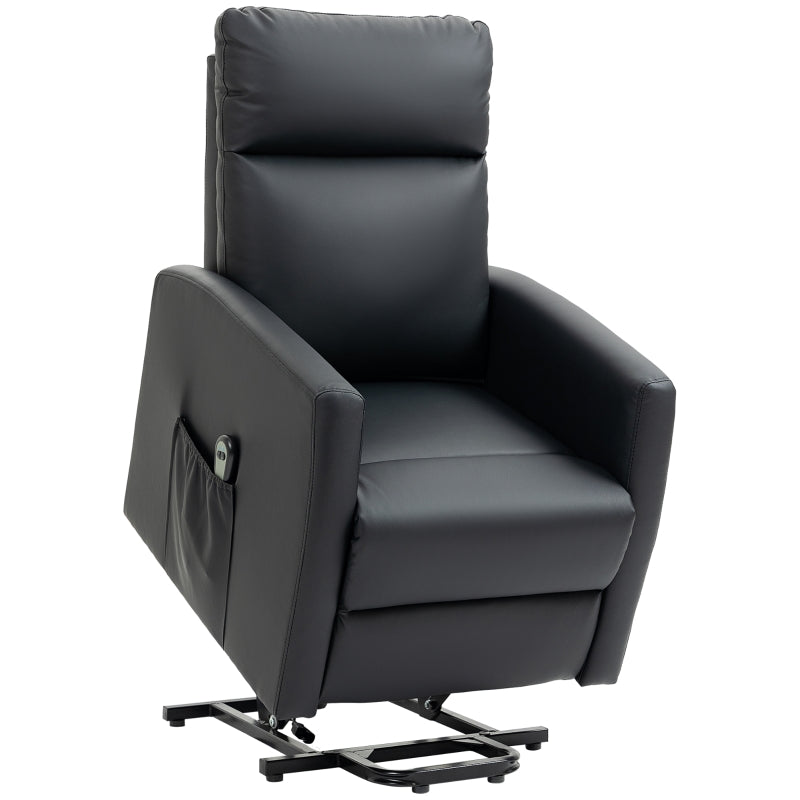 Durango Faux Leather Lift Assist Chair - Black