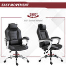 Flyta Ergonomic Executive Faux Leather Black Office Gaming Chair - Seasonal Overstock