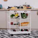 Kitchen Cart, Kinsley Rolling Kitchen Cart - White - Seasonal Overstock