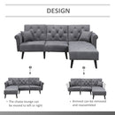 Sofas, Rivo 82" Sectional Sofa Bed in Grey - Seasonal Overstock