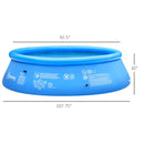 Pools, 9ft Round Inflatable Pool Diameter x 30" Deep - Seasonal Overstock