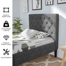 Tomi Twin Size Upholstered Platform Bed - Seasonal Overstock