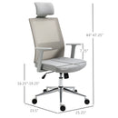Office Chairs, Trevon High Back with Lumbar Support Mesh Task Chair Grey - Seasonal Overstock