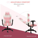 Gaming Chairs, Vivi Pink Gaming Chair with Adjustable Lumbar and Head Pillow - Seasonal Overstock