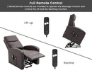 Reclining Chairs, Walker Lift Recliner Chair in Brown with Vibration Massage - Seasonal Overstock