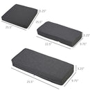 Wellington Shores 7pc Patio Sectional Replacement Cushion Covers - Grey - Seasonal Overstock