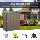5' x 3' Lean-to Galvanized Steel Storage Shed - Brown - Seasonal Overstock
