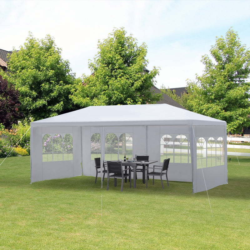 9.4' x 18.7' Canopy Party Tent With 4 Side Walls - Seasonal Overstock