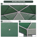 13ft Hexagonal Portable Party Gazebo with Mesh Walls - Green - Seasonal Overstock