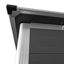 Storage Sheds, 6' x 4' Grey PVC Outdoor Garden Storage Shed with Aluminum Frame - Seasonal Overstock