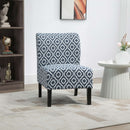 Aciano Blue Upholstered Slipper Accent Chair - Seasonal Overstock