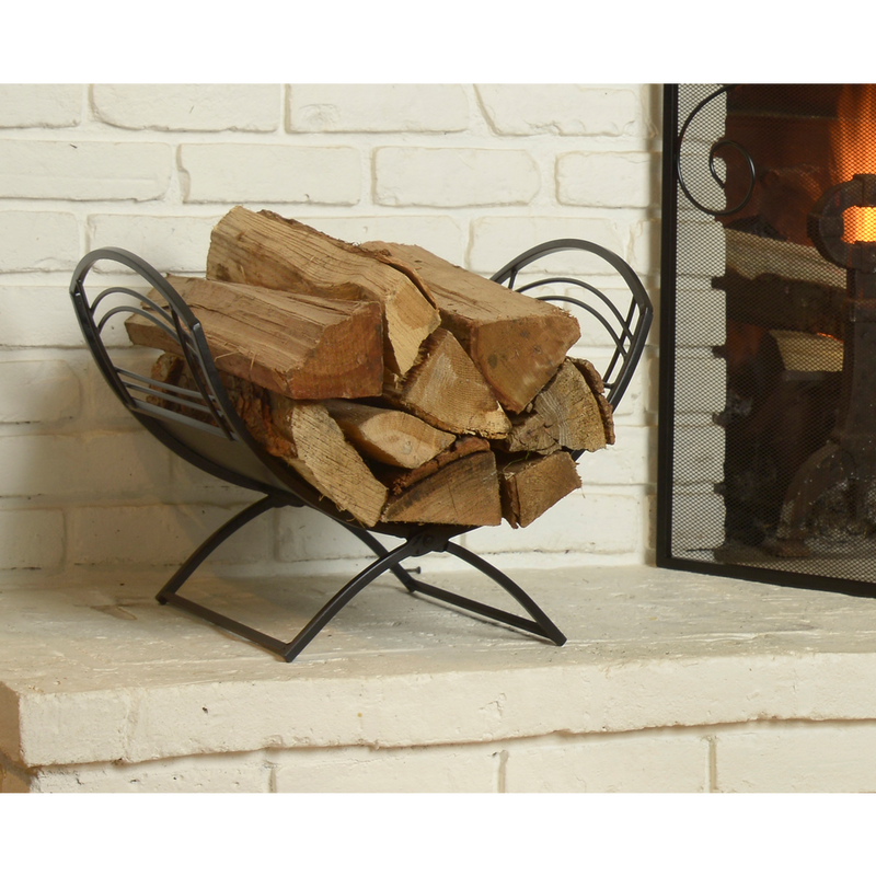 Classic Fireplace Firewood Rack Log Holder - Seasonal Overstock