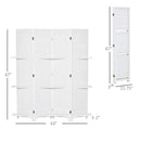 Dvita White 67" 4-Panel Room Divider with 3 Shelves - Seasonal Overstock
