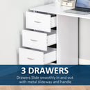 Joli Computer Writing Desk with 3 Shelves & 3 Drawers - White - Seasonal Overstock