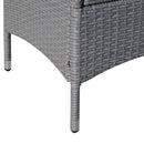 Patio Furniture, Okana 3pc Rattan Patio Chairs & Table Set - Grey - Seasonal Overstock