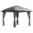 Palm Break 10' x 10' Aluminum Frame Gazebo with Polycarbonate Panel Roof