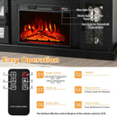 Fireplaces, Parker Black 1400W Electric Fireplace TV Stand for up to 65" TVs - Seasonal Overstock