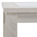 Theola White Oak Glass Top Coffee Table - Seasonal Overstock
