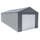 Sheds, Garages & Carports, 12' x 30' Everest Steel Storage Shed Garage Wind and Snow Rated - Charcoal - Seasonal Overstock