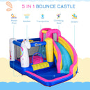 Bouncy Castles, 5 in 1 Unicorn Bouncy Castle with Slide 12.4' x 10.5' x 6.9' - Seasonal Overstock