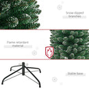 Christmas Trees, 6ft Artificial Snow Dipped Narrow Space Christmas Tree - Seasonal Overstock