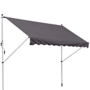 Awnings, 9.8ft Wide RV / Patio Retractable Awning - Grey - Seasonal Overstock