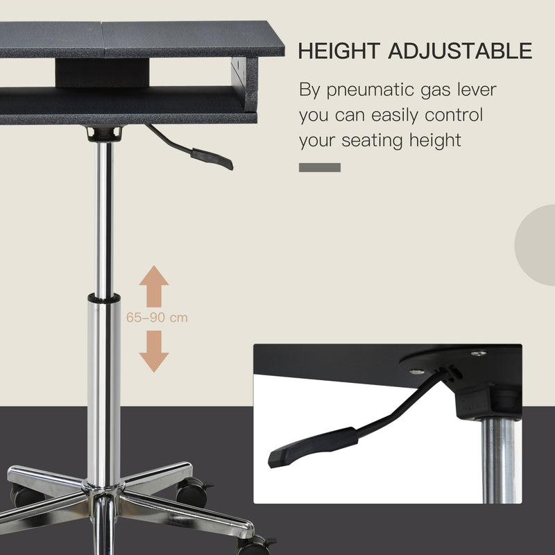 Bowen Mobile Desk with Adjustable Height - Seasonal Overstock