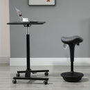 Grey Wobble Stool with Saddle Seat & Adjustable Height - 25.75" to 32.75" - Seasonal Overstock