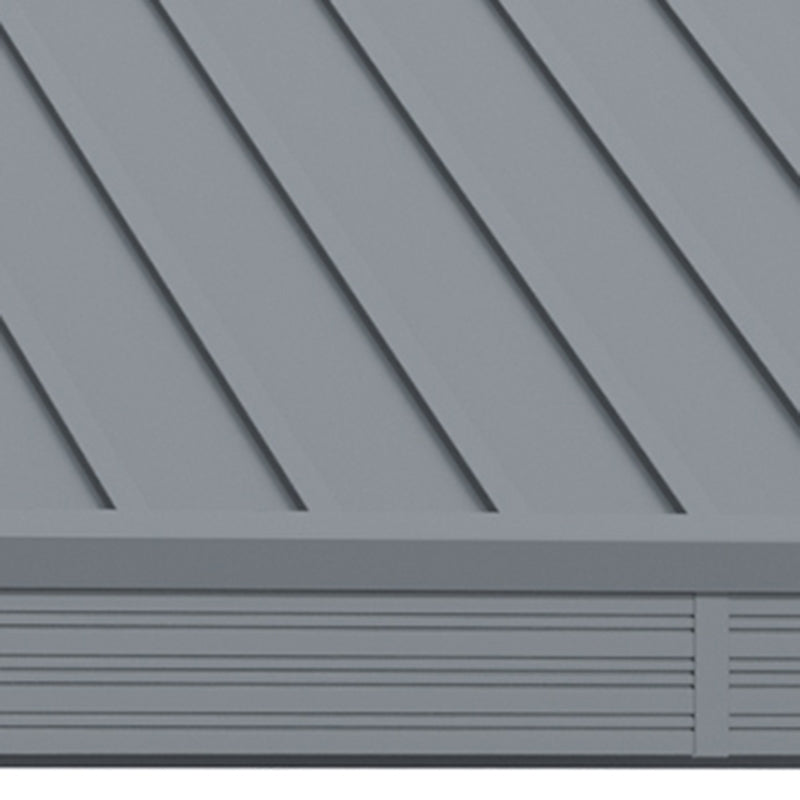 Harrison Hills 10' x 12' Dark Grey Aluminum Frame Steel Roof Gazebo with Mesh Screen Enclosure
