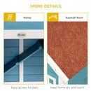 Rabbit Hutches, Pleasant Patch Portable Rabbit Hutch 64" x 23" x 30" - Blue - Seasonal Overstock