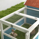 Rabbit Hutches, Pleasant Patch Portable Rabbit Hutch 64" x 23" x 30" - Blue - Seasonal Overstock