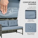 Raya 3pc Outdoor Patio Sofa with RHF Chaise and Table - Mixed Grey - Seasonal Overstock