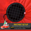 Christmas Decorations, Inflatable Santa Driving Tree Farm Truck with Snowmen - Seasonal Overstock