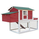 Coops & Hutches, Hinterland Acres 63" Chicken Coop Run & Planter - Red - Seasonal Overstock