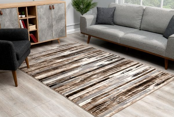 Tempest Beige Abstract Area Rug by Vegas Contemporary - Seasonal Overstock