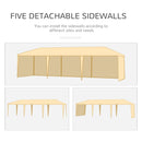 10' x 30' White Party Tent with 5 Wall Panels - Seasonal Overstock