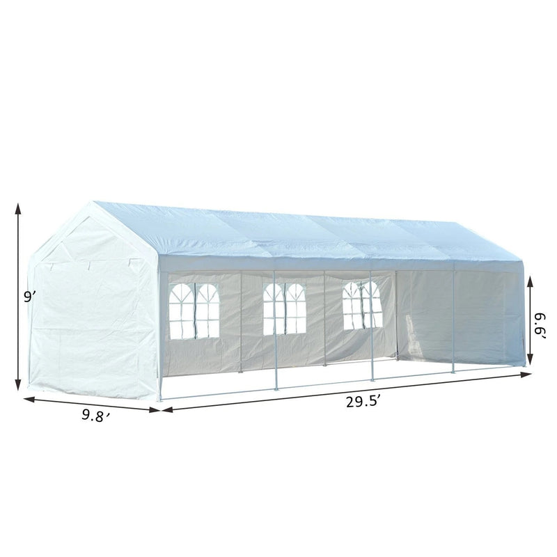 10' x 30' Deluxe White Canopy Tent - Seasonal Overstock