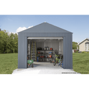 Sheds, Garages & Carports, 12' x 25' Everest Steel Storage Shed Garage Wind and Snow Rated - Charcoal - Seasonal Overstock