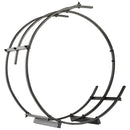 28" Black Round Firewood Display and Storage Rack Log Holder - Seasonal Overstock