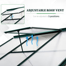 Greenhouses, 6.3' x 4.1' Lean-To Walk-In Greenhouse with Aluminum Frame, Polycarbonate Panels, Sliding Door - Green - Seasonal Overstock