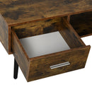 Brandel Rustic Brown Mid Century Modern Coffee Table - Seasonal Overstock