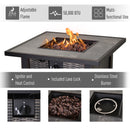 Fire Table, Enya 30" Slate Top Propane Fire Table - Seasonal Overstock