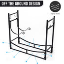 Industrial Style Log Holder Firewood Rack with 4pc Tool Set - Seasonal Overstock