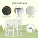 Large Outdoor Catio Cat Enclosure and Balance Platforms in White - Seasonal Overstock