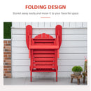 Layton Red Folding Adirondack Chair with Retractable Lounger - Seasonal Overstock