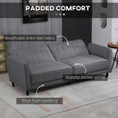 Newbury 84" Modern Convertible Sleeper Sofa - Charcoal Grey